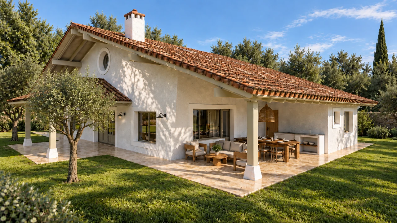 fachada-lateral-porche-acristalado-chimenea